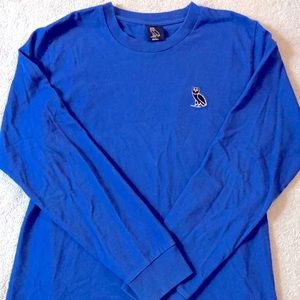 OVO Small Long Sleeve Blue Shirt
